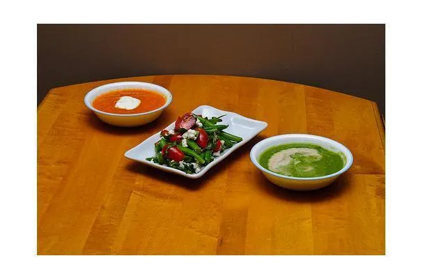 Haricots verts et salade de carottes