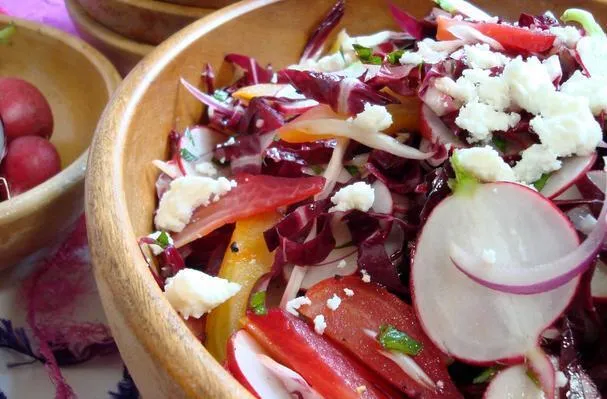 Salade de betteraves rôties et de radicchio