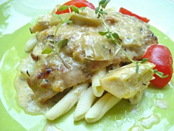 Saint-Jacques à la crème d'artichauts