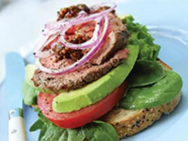 Sandwichs au steak avec salsa tomate-avocat