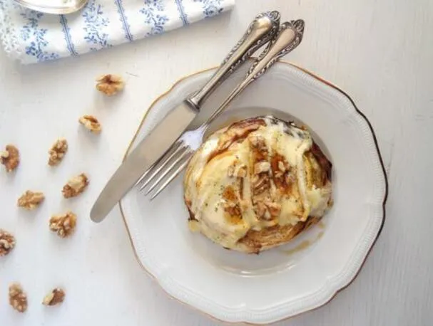 Tranches de chou au camembert gratinées